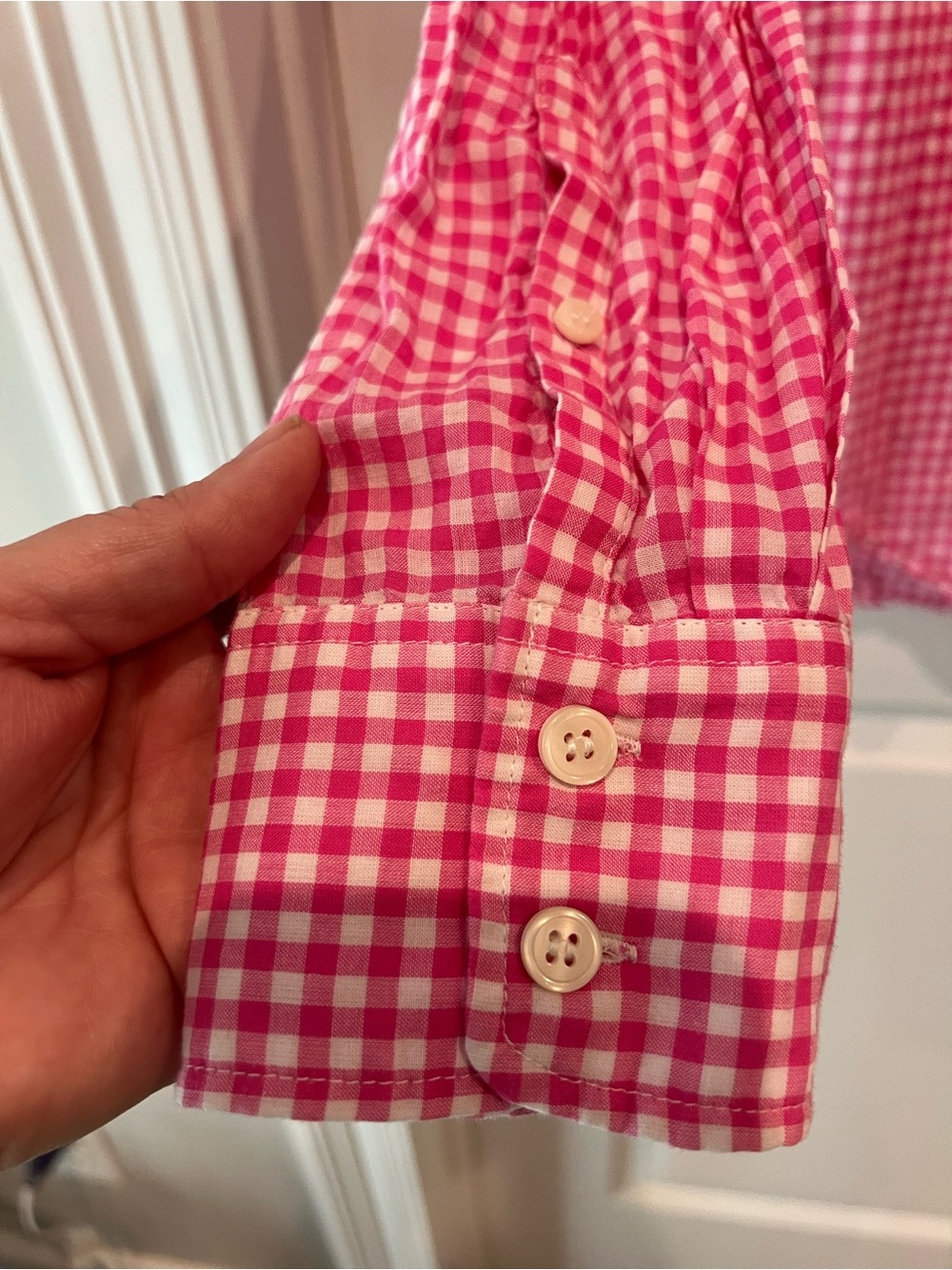 J. Crew Women’s Pink Gingham Button-Down Shirt Size Small 100% Cotton - Picture 9 of 13